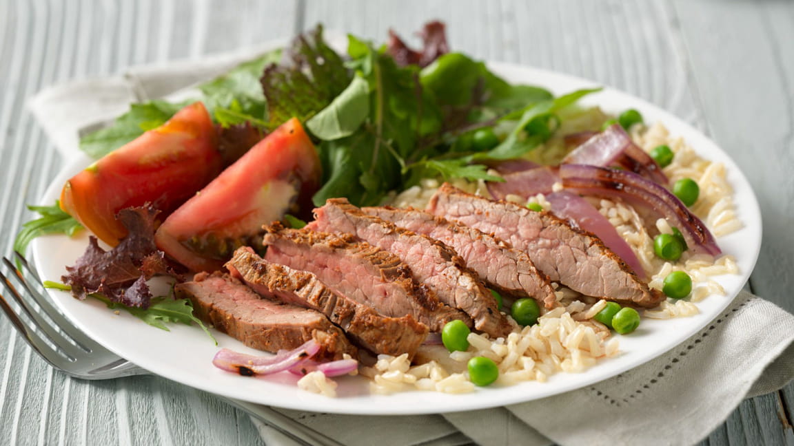 Indian Beef Flank Steak and Rice Go Red for Women