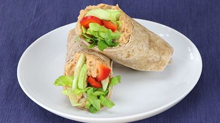 White Bean Hummus Wraps with Avocado and Bell Pepper White Bean Hummus Wraps with Avocado and Bell Pepper