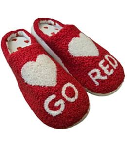 Chenille Go Red Slippers